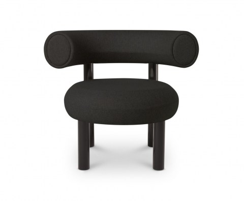 Fat Lounge Chair Black Frontview